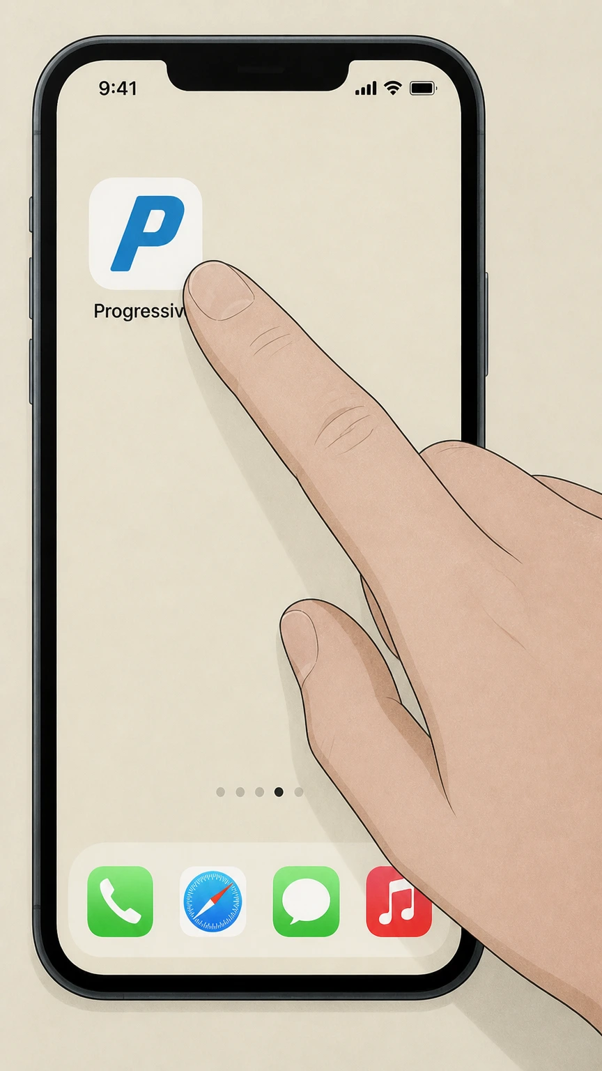 Progressive Start cancellation from the Progressive app cancellation: Open the Progressive app on your device