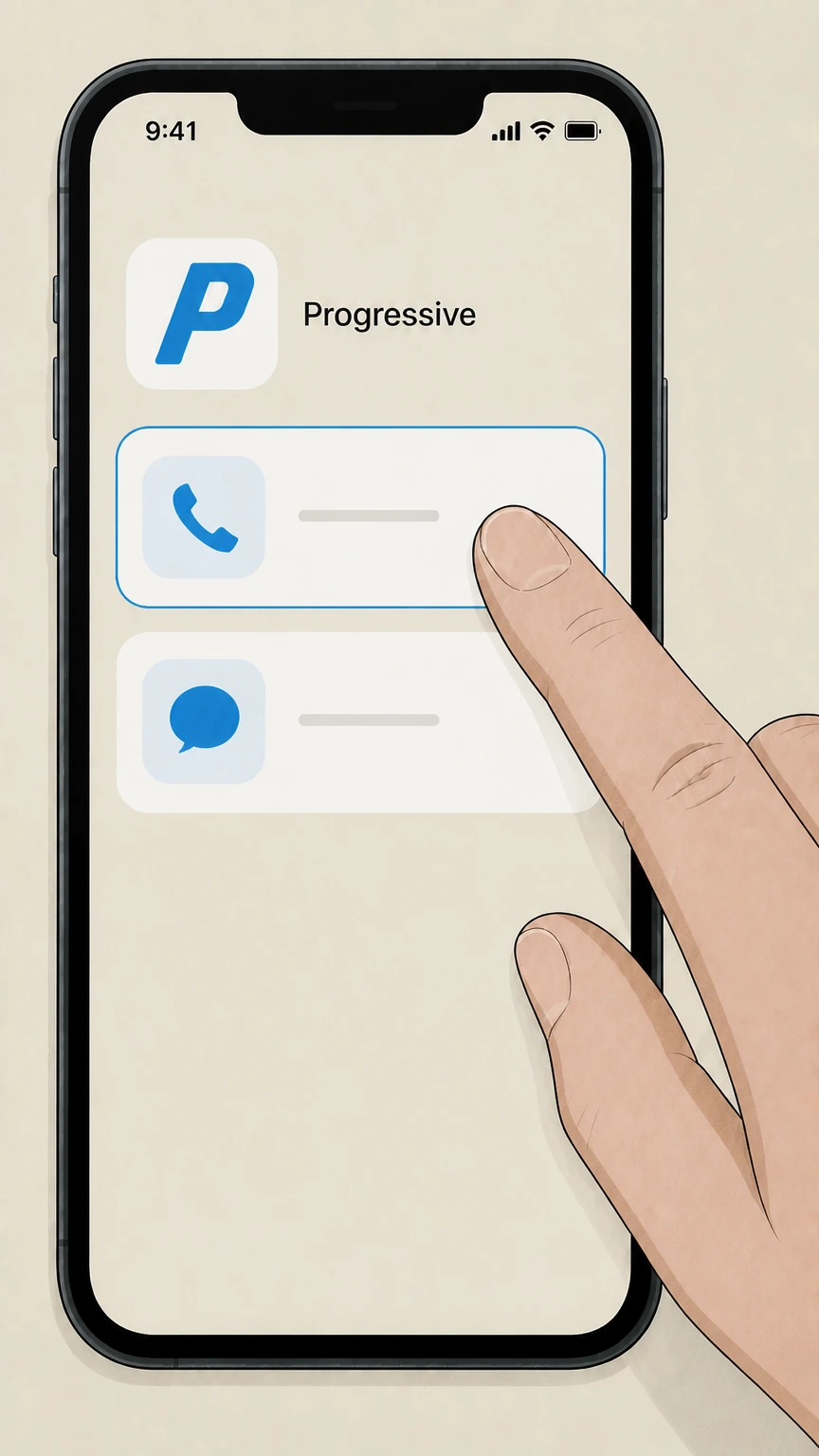 Progressive Start cancellation from the Progressive app cancellation: Use the in-app contact option for that policy