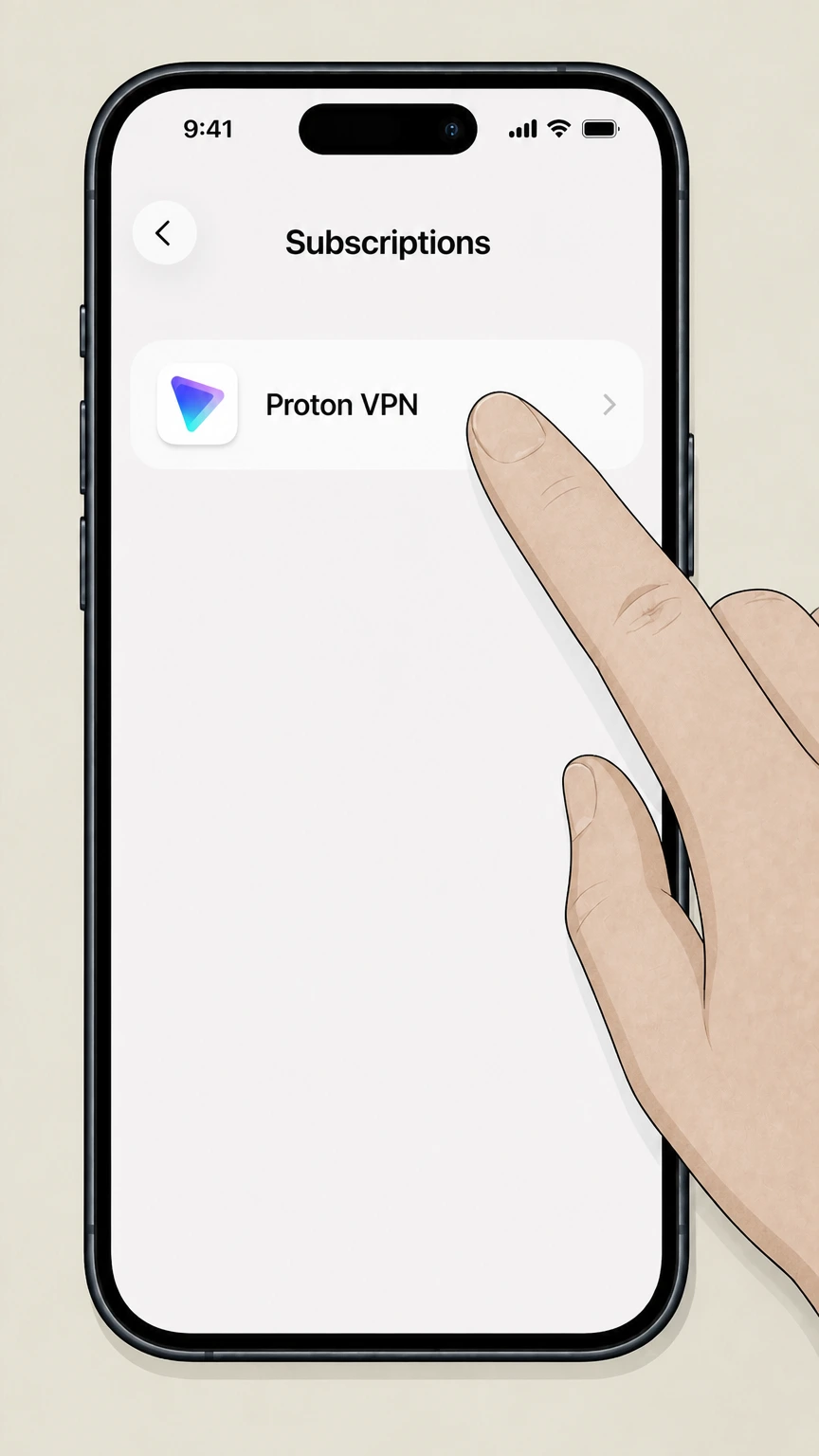 Proton VPN ios cancellation: Choose Proton VPN