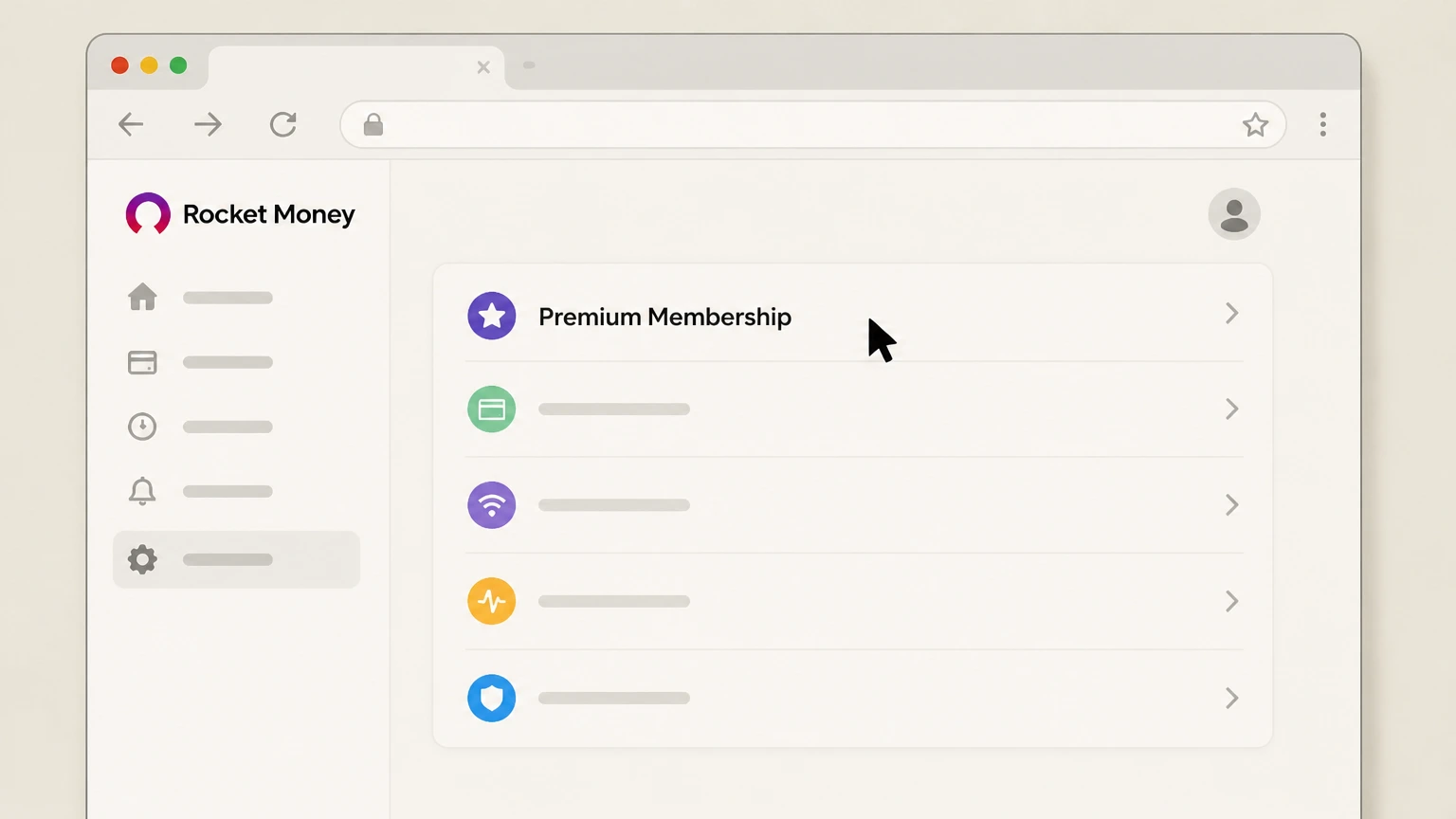 Rocket Money Rocket Money website (direct billing) cancellation: Select Premium Membership