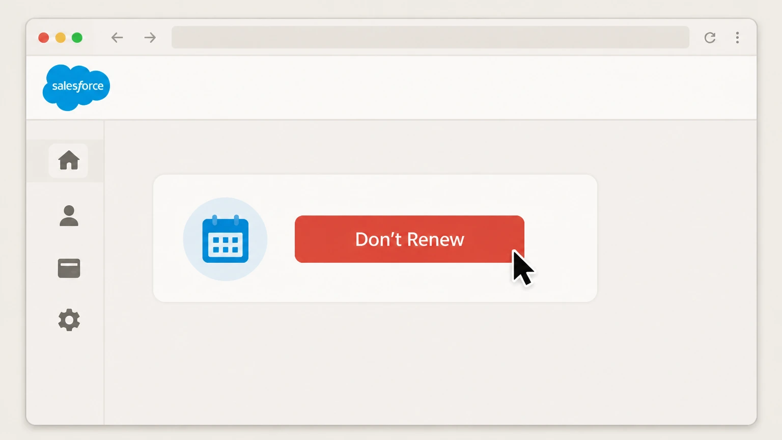 Salesforce Salesforce annual contract in Your Account cancellation: Choose Don’t Renew