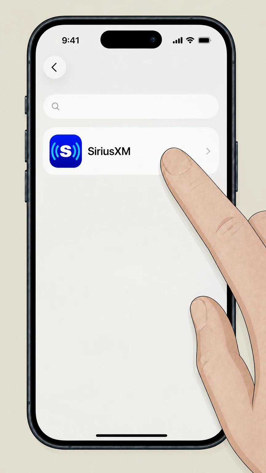 SiriusXM cancel an app store subscription: Choose the provider