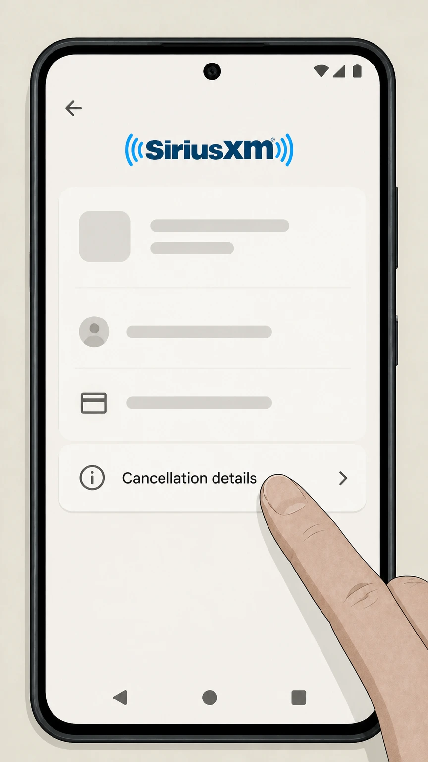 SiriusXM cancel a google play subscription: Save the expiration date
