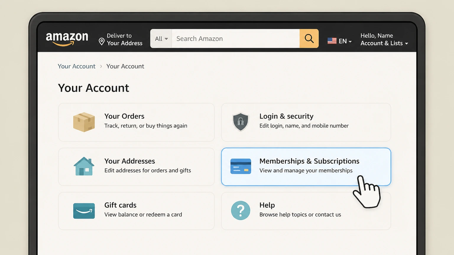 Sling TV amazon cancellation: Open Memberships & Subscriptions