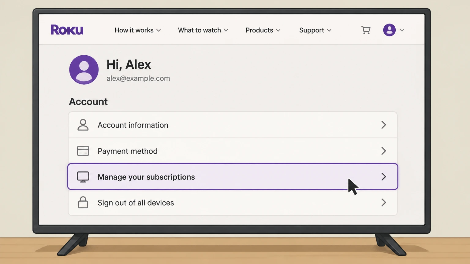 Sling TV roku cancellation: Open Roku subscriptions