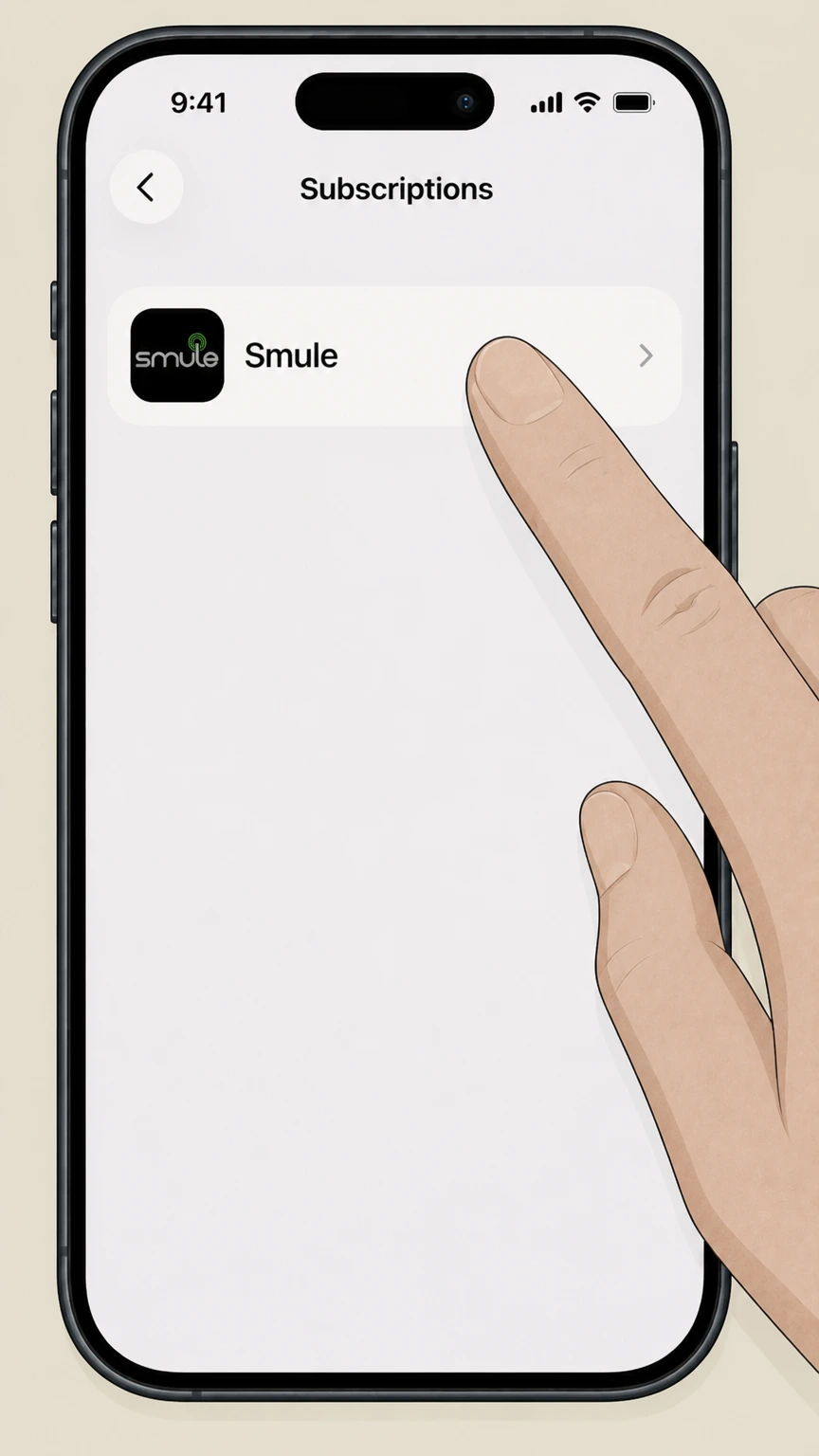 Smule Apple App Store (iPhone/iPad) cancellation: Select Smule