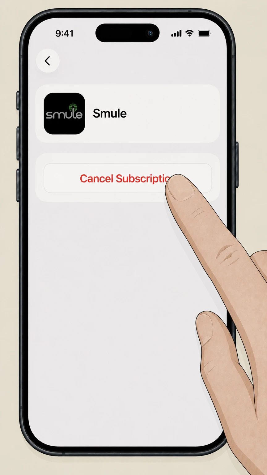 Smule Apple App Store (iPhone/iPad) cancellation: Cancel the subscription