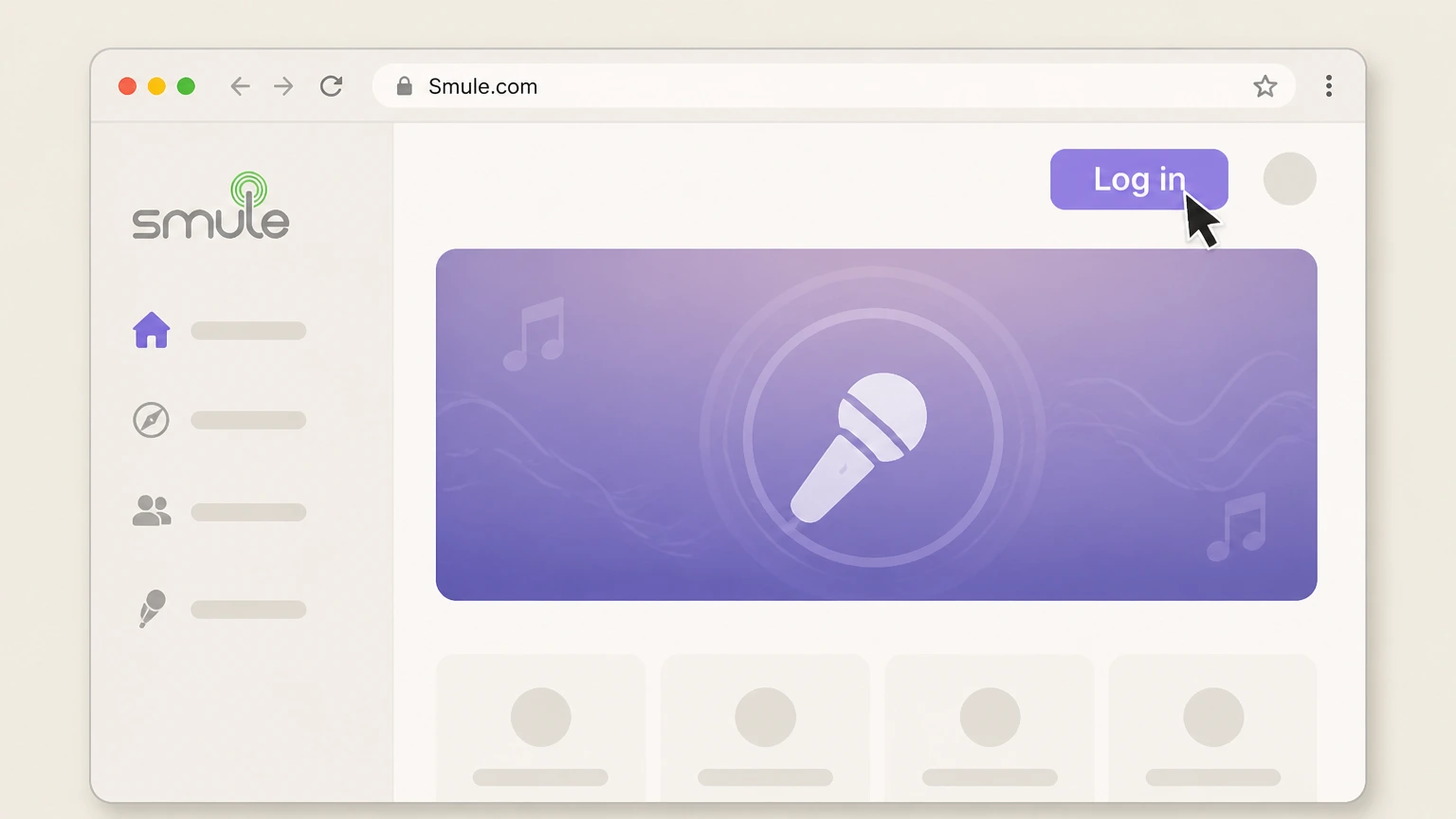 Smule Smule.com account (direct billing) cancellation: Log in to your account