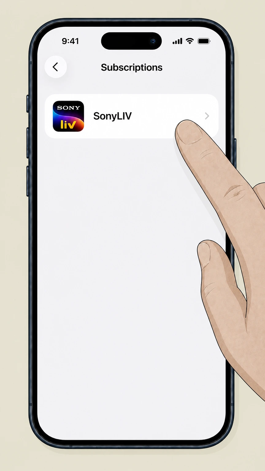 SonyLIV SonyLIV in Apple Subscriptions cancellation: Select SonyLIV