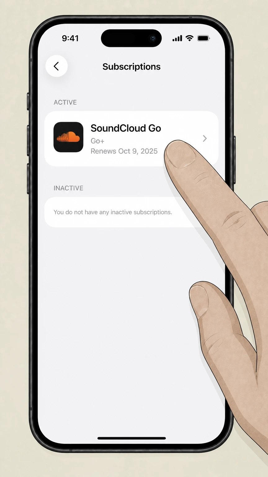 SoundCloud Go ios cancellation: Choose SoundCloud Go