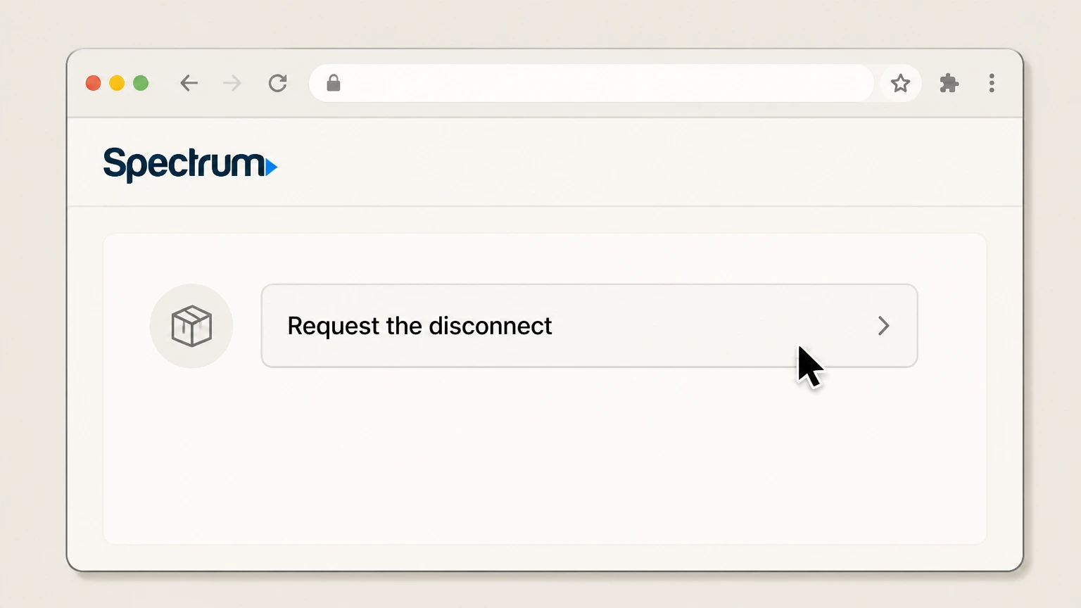 Spectrum cancel through internet provider: Request the disconnect