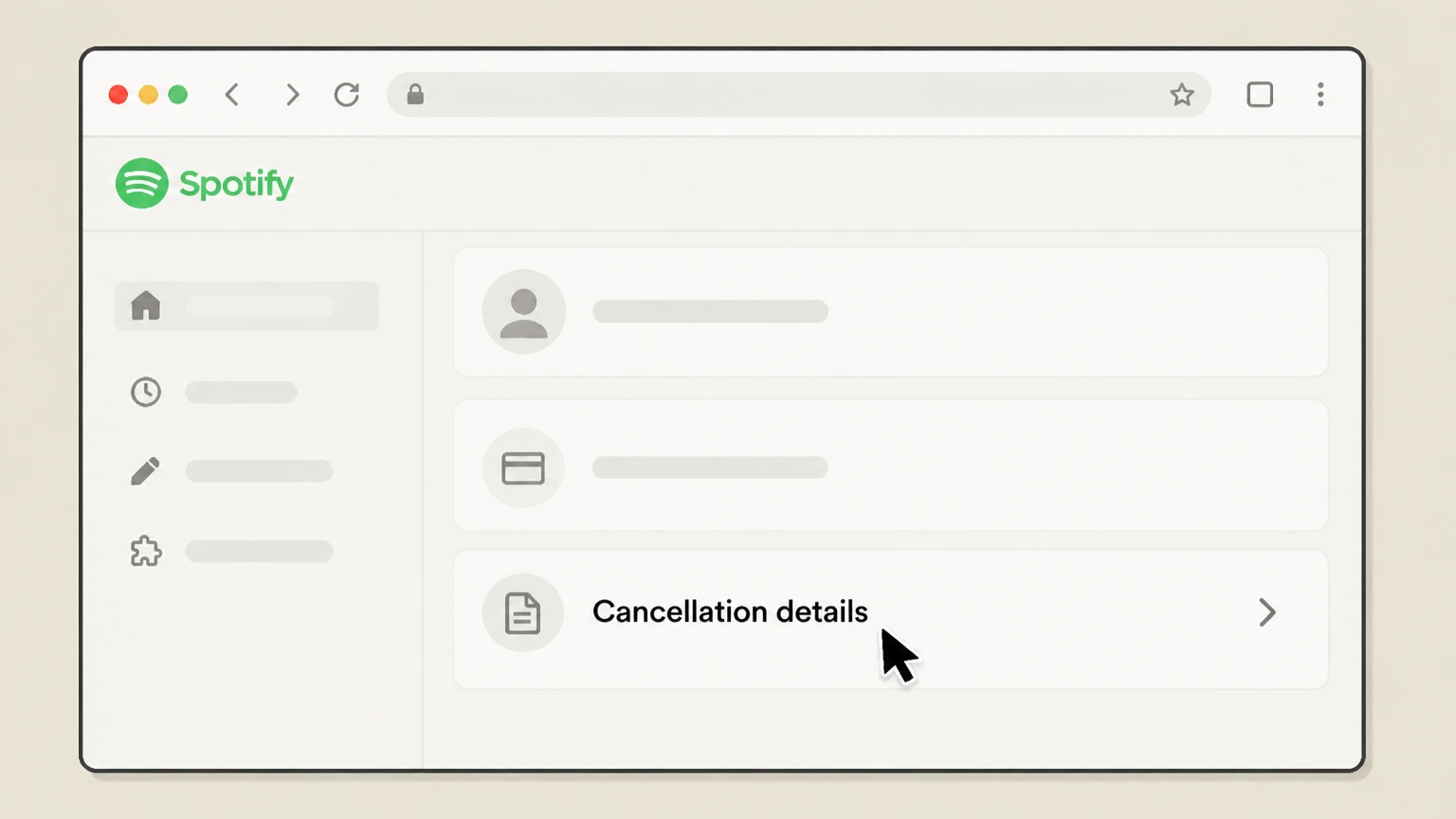 Spotify cancel on the provider website: Save the Premium end date