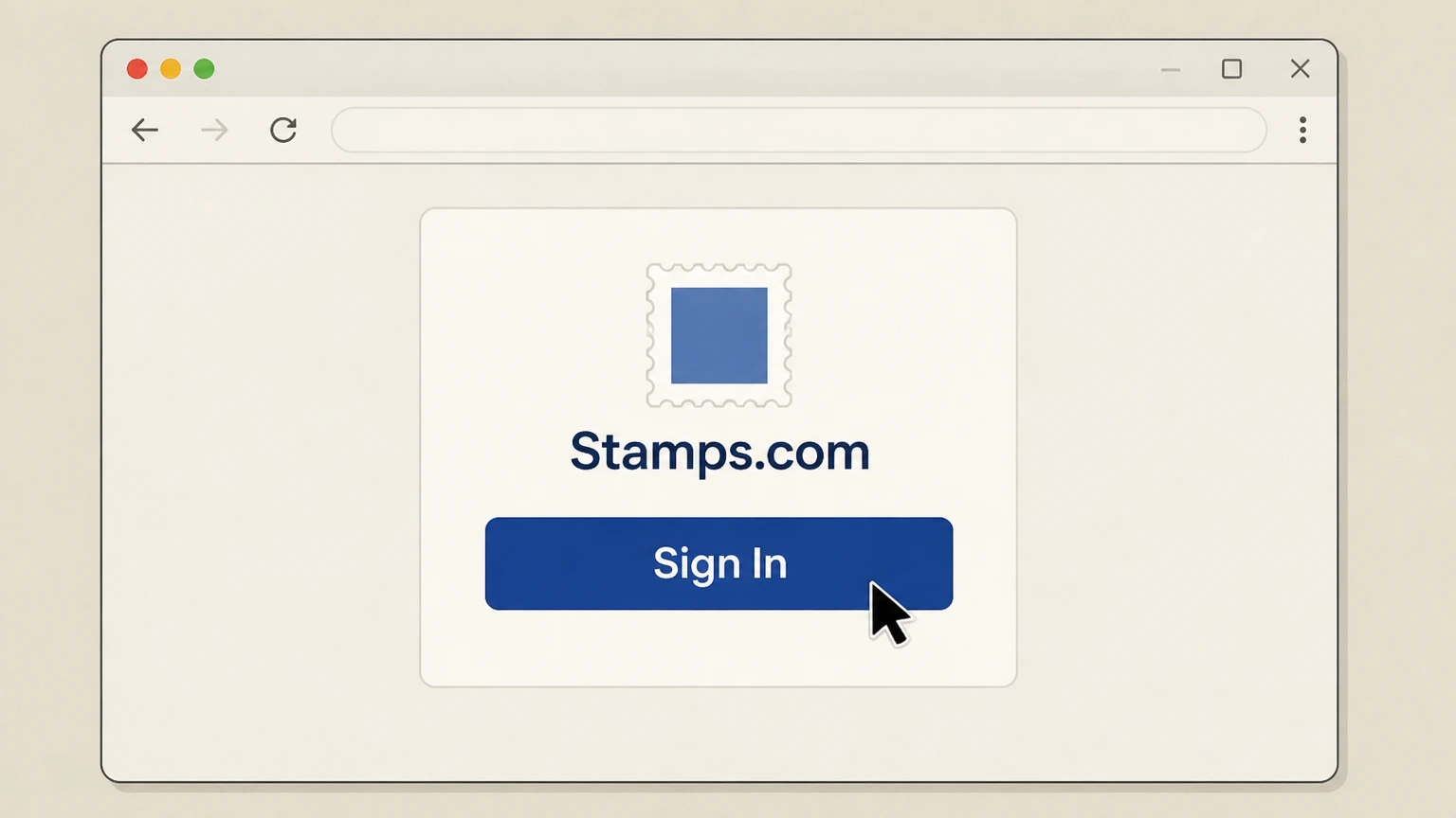 Stamps.com Stamps.com website: Sign in to Stamps.com