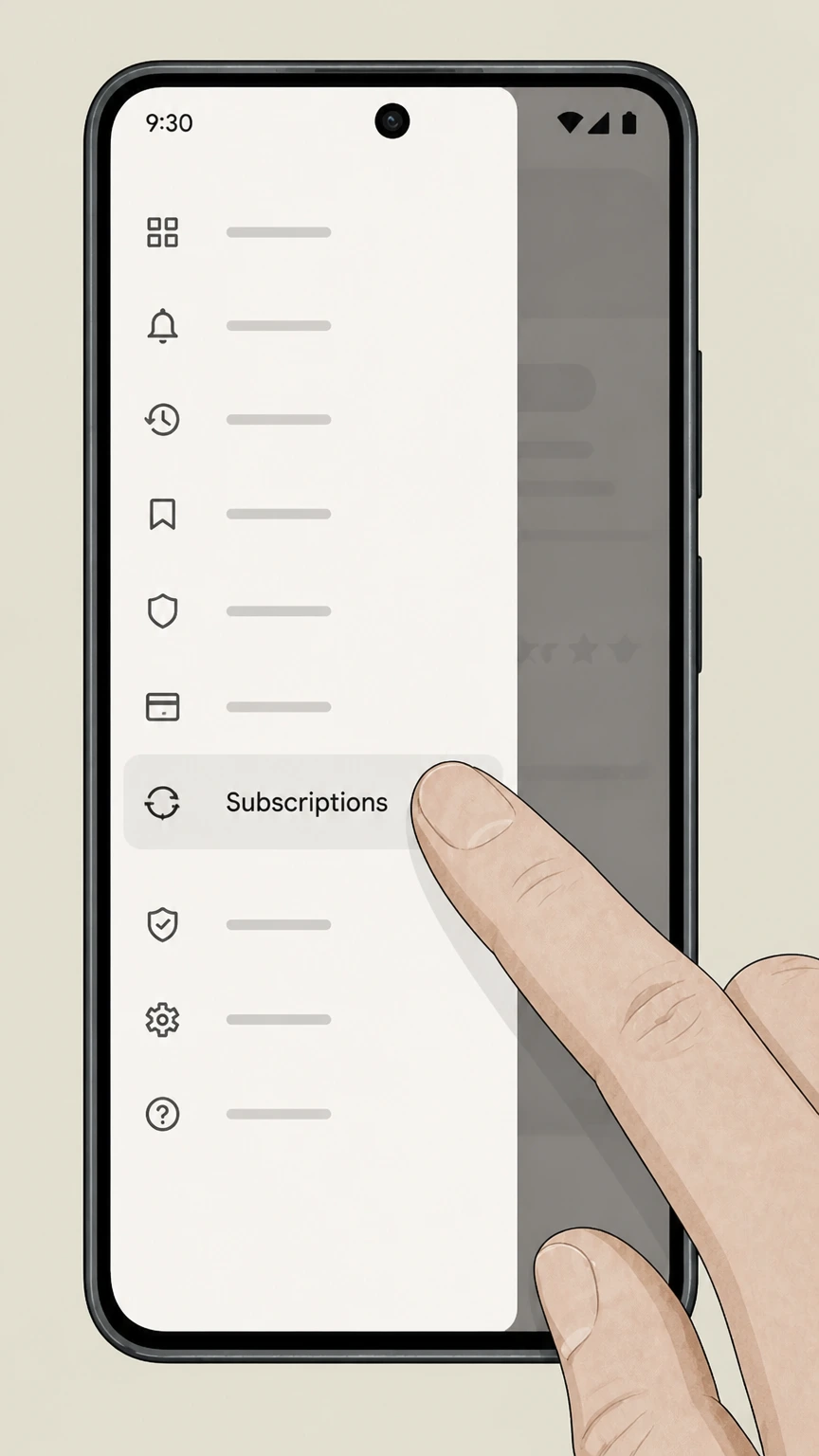 Strava Google Play (Android‑billed subscriptions) cancellation: Go to Subscriptions