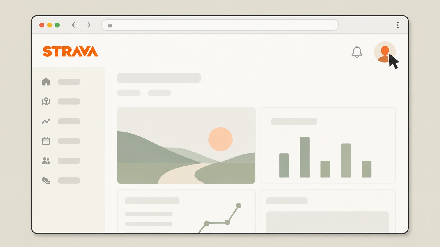 Strava Strava website (direct billing) cancellation: Open your profile menu