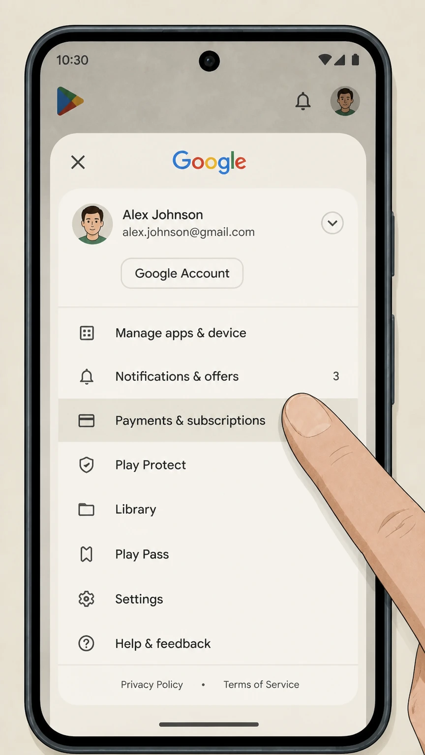 Sundance Now google-play cancellation: Open Payments & subscriptions