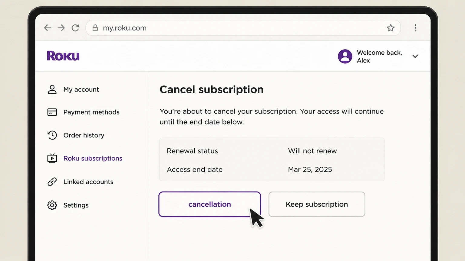 Sundance Now roku cancellation: Confirm cancellation