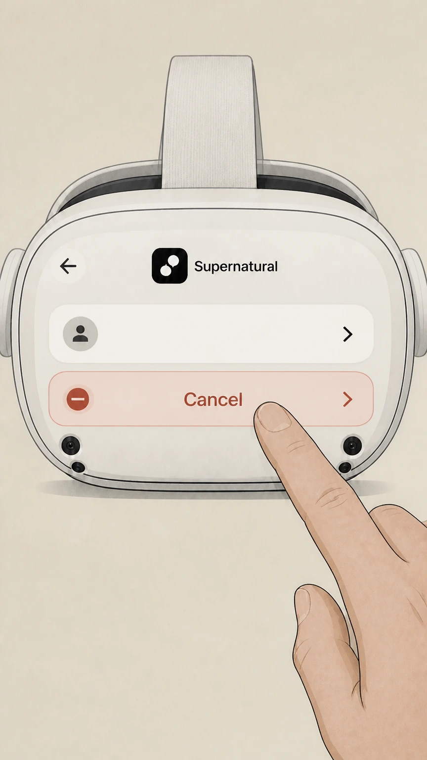 Supernatural Supernatural app on Meta Quest cancellation: Choose Cancel