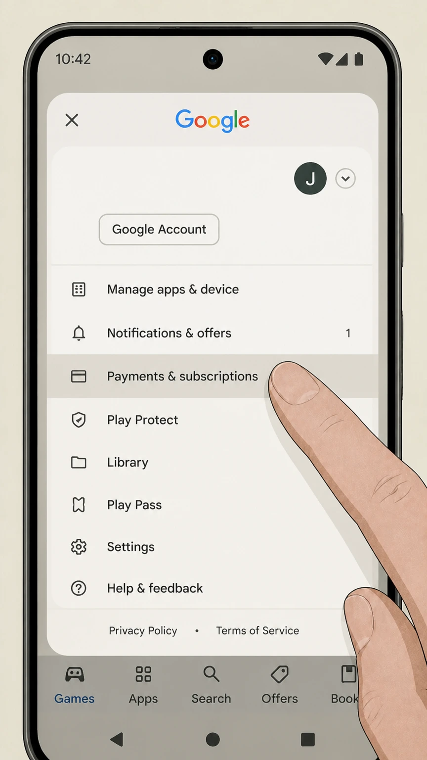 TIDAL google-play cancellation: Open Payments & subscriptions