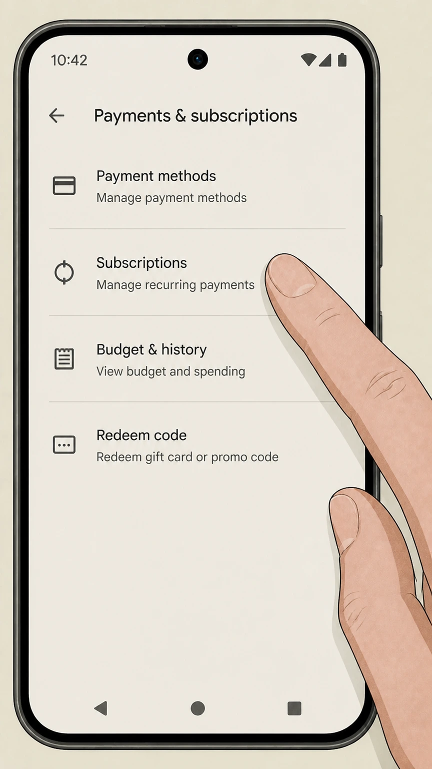 TIDAL google-play cancellation: Open Subscriptions