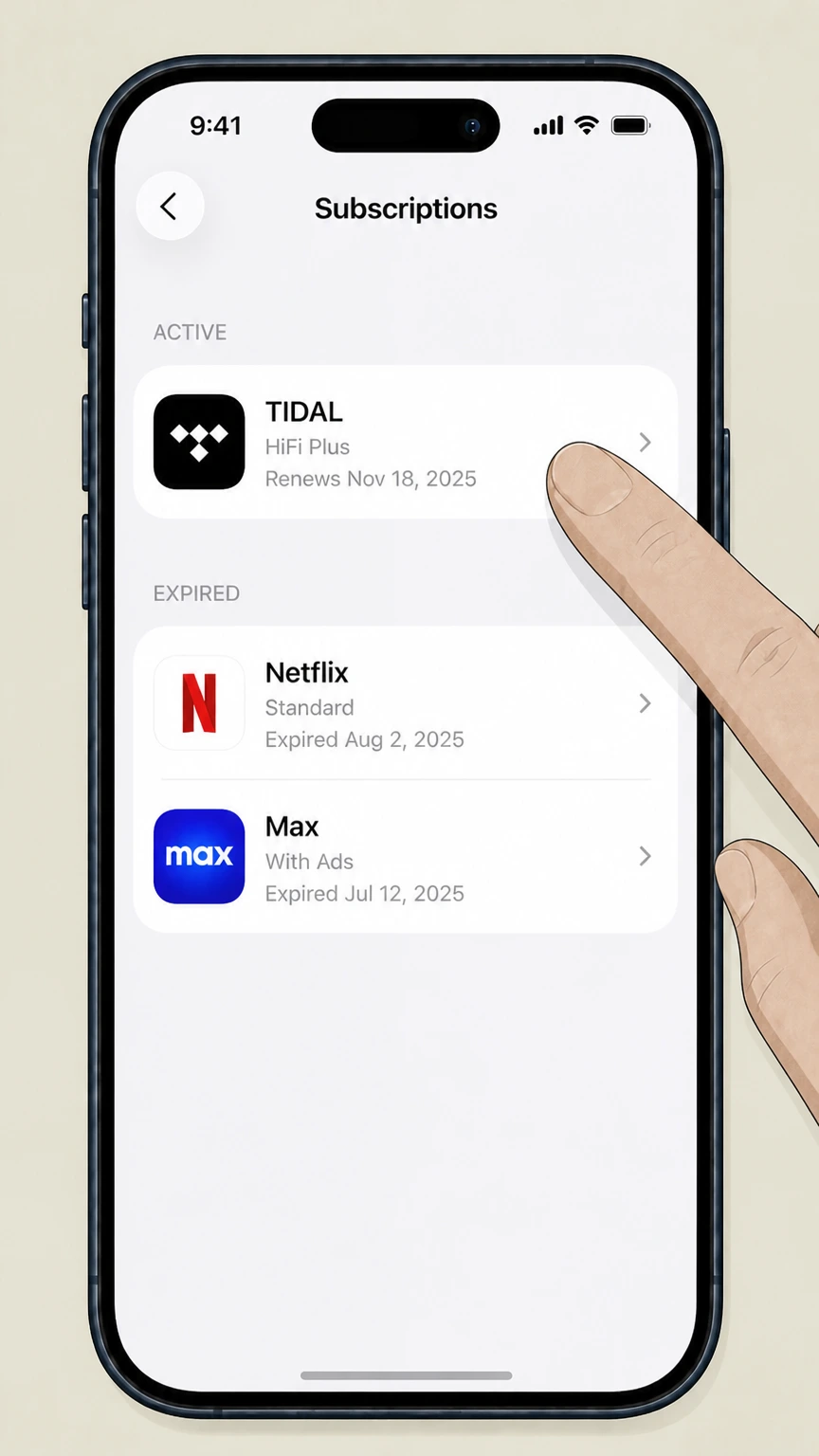 TIDAL ios cancellation: Choose TIDAL
