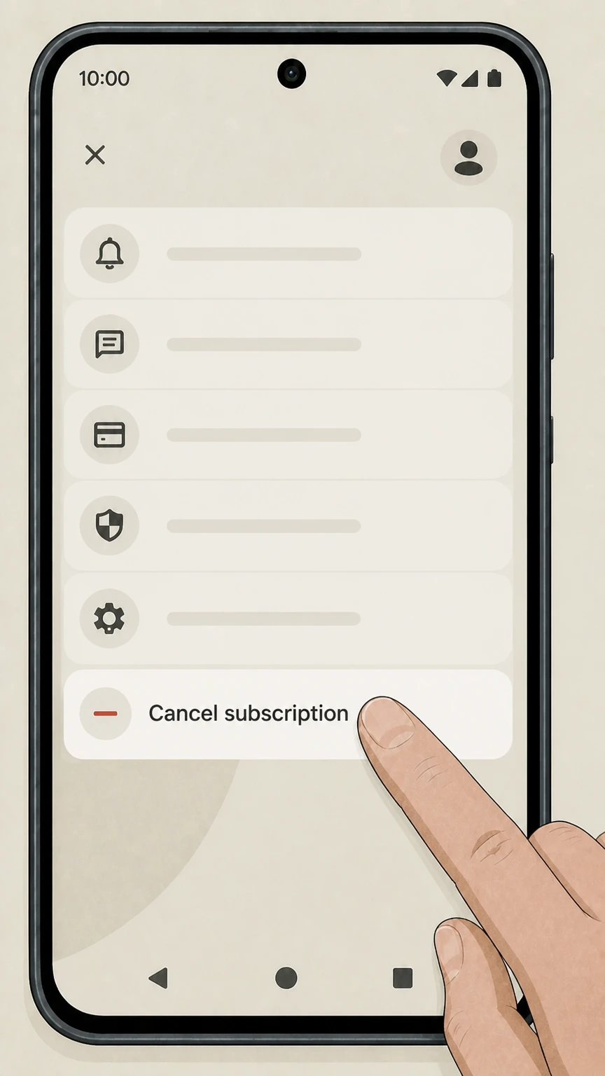 TIME Cancel TIME via Google Play on Android cancellation: Cancel the subscription
