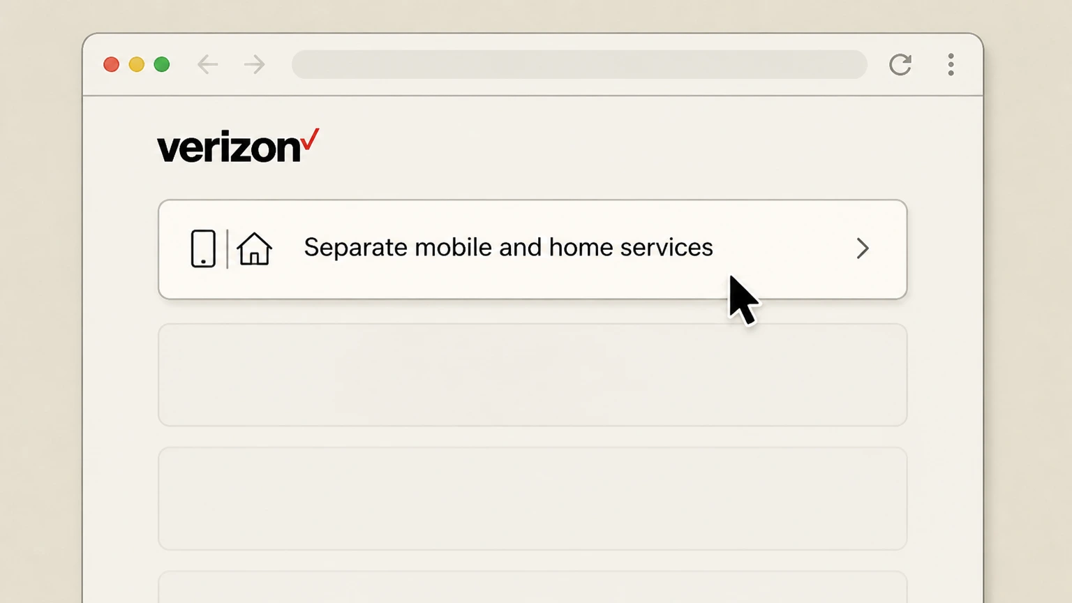 Verizon cancel through mobile carrier: Separate mobile and home services
