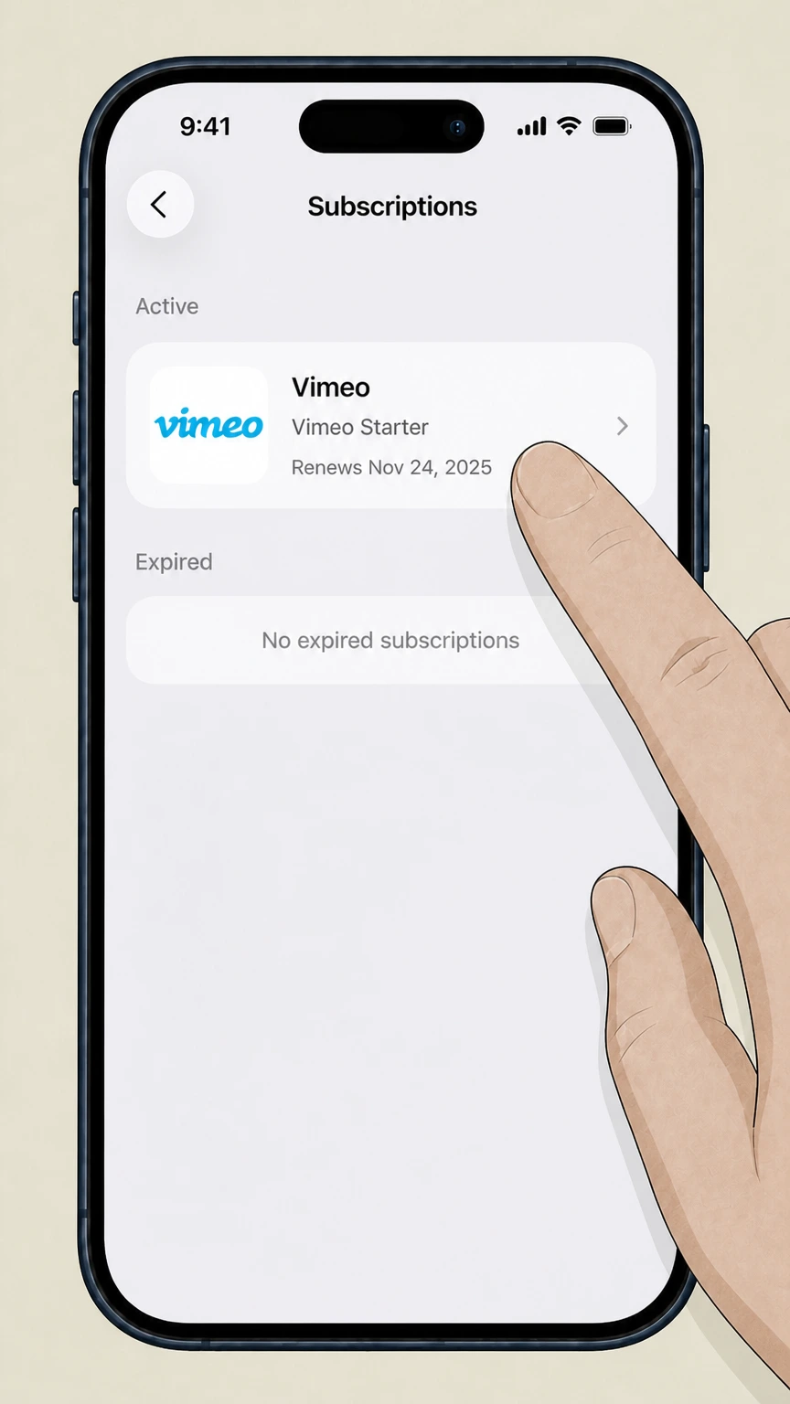 Vimeo ios cancellation: Choose Vimeo