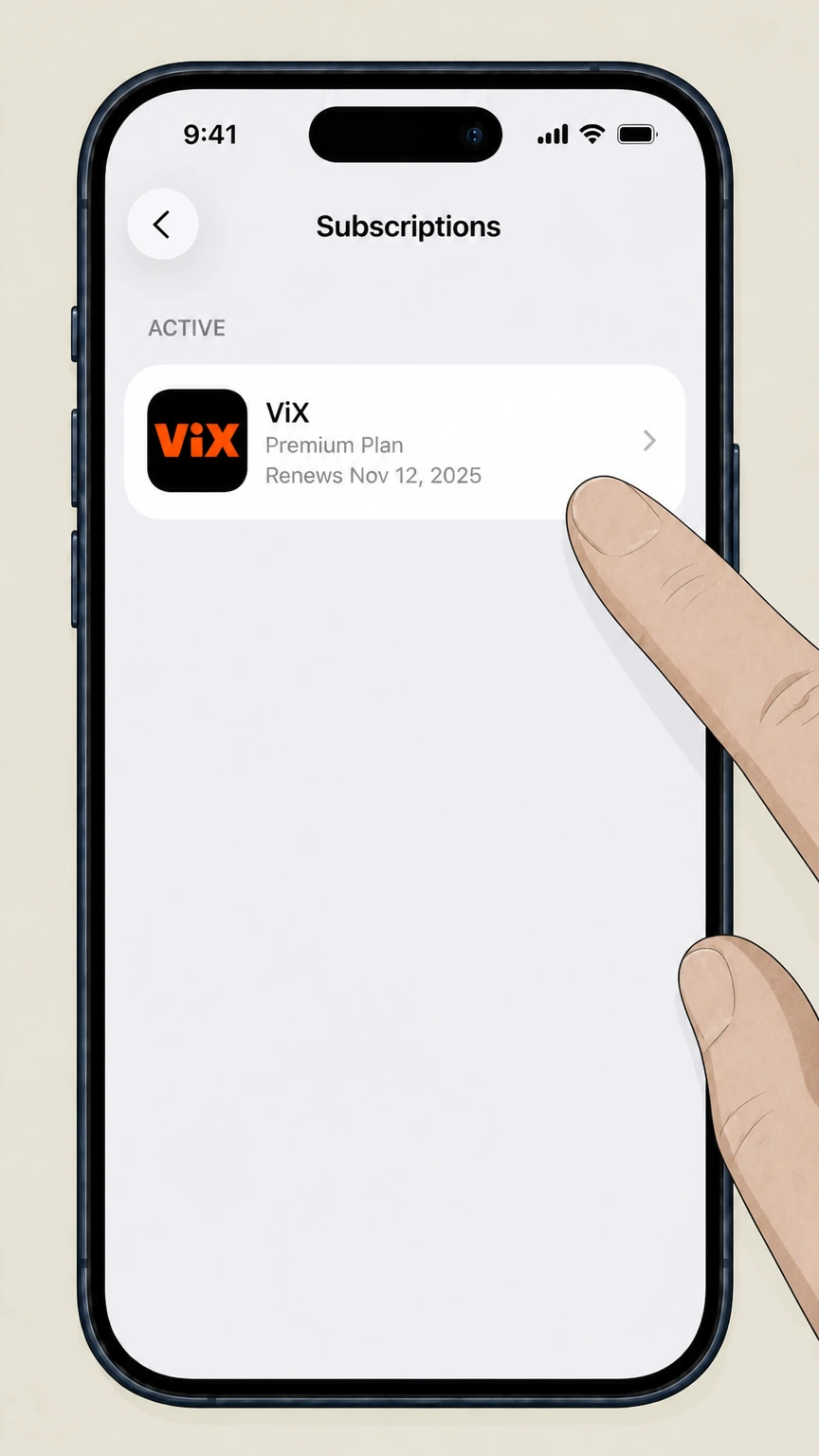 ViX ios cancellation: Choose ViX