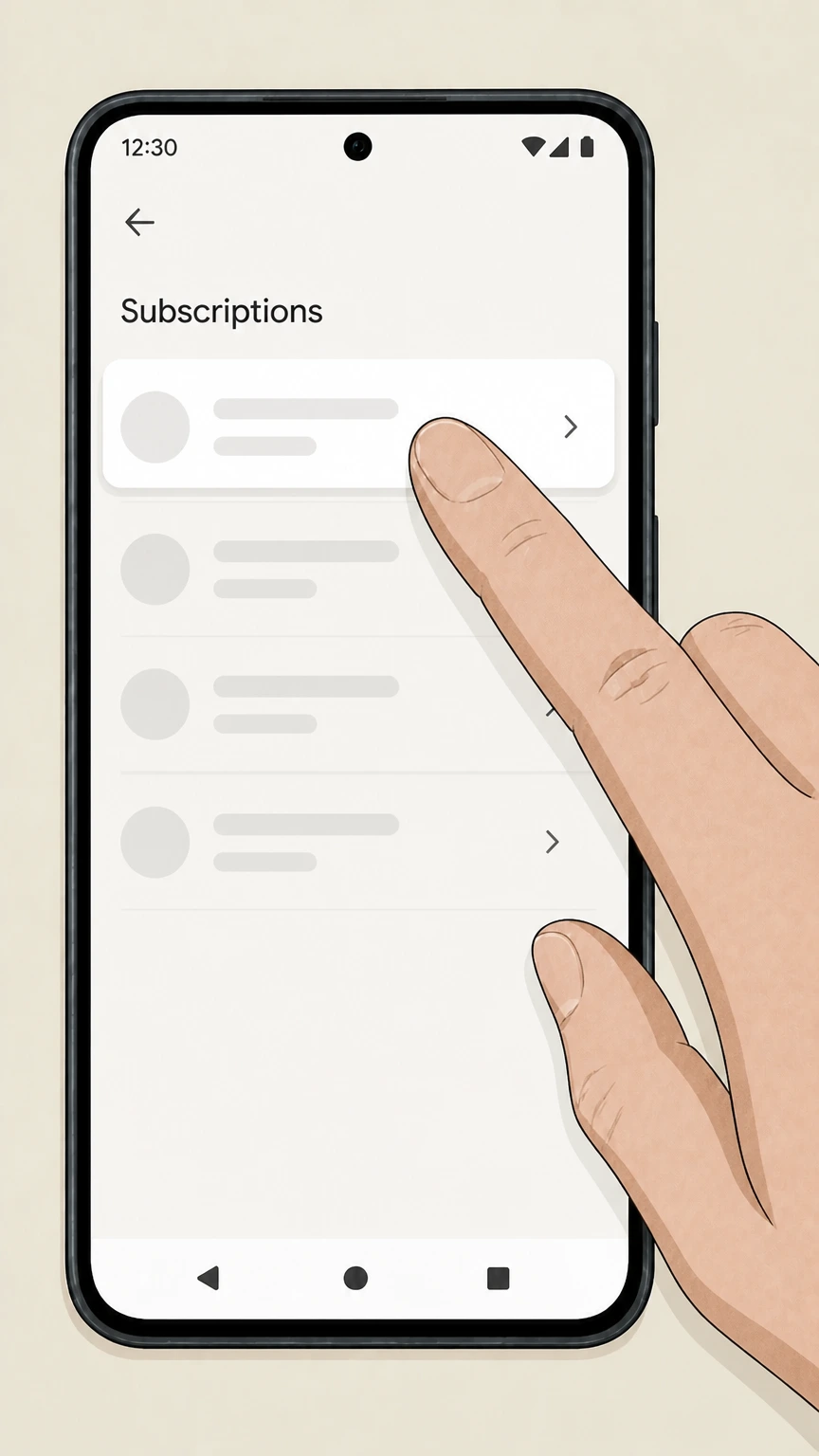 The Wall Street Journal Google Play Store (Android billing) cancellation: Select your WSJ subscription
