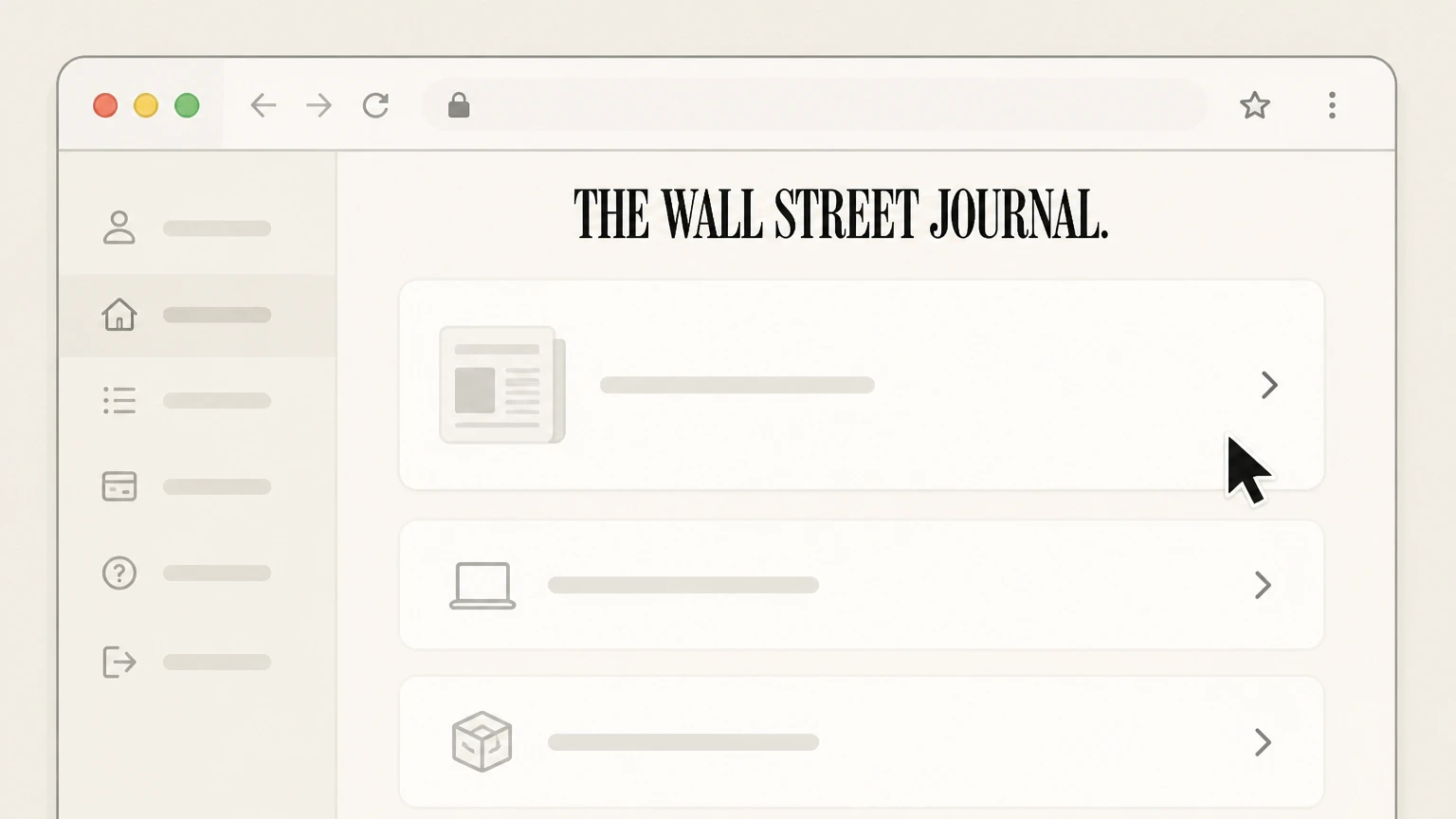 The Wall Street Journal WSJ website (Dow Jones-billed subscriptions) cancellation: Open your subscription details