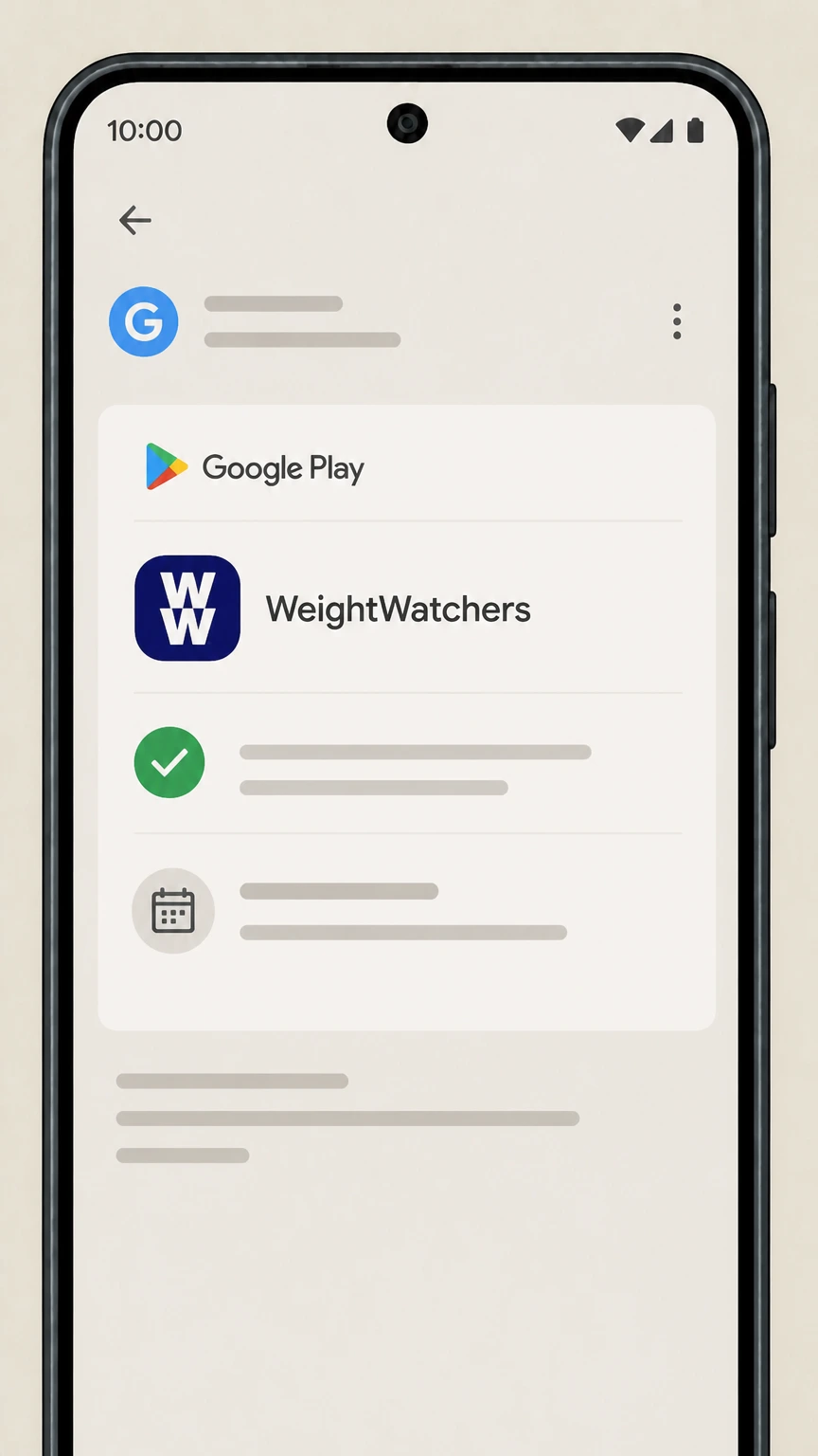 WeightWatchers Google Play (Android) cancellation: Review Google’s confirmation