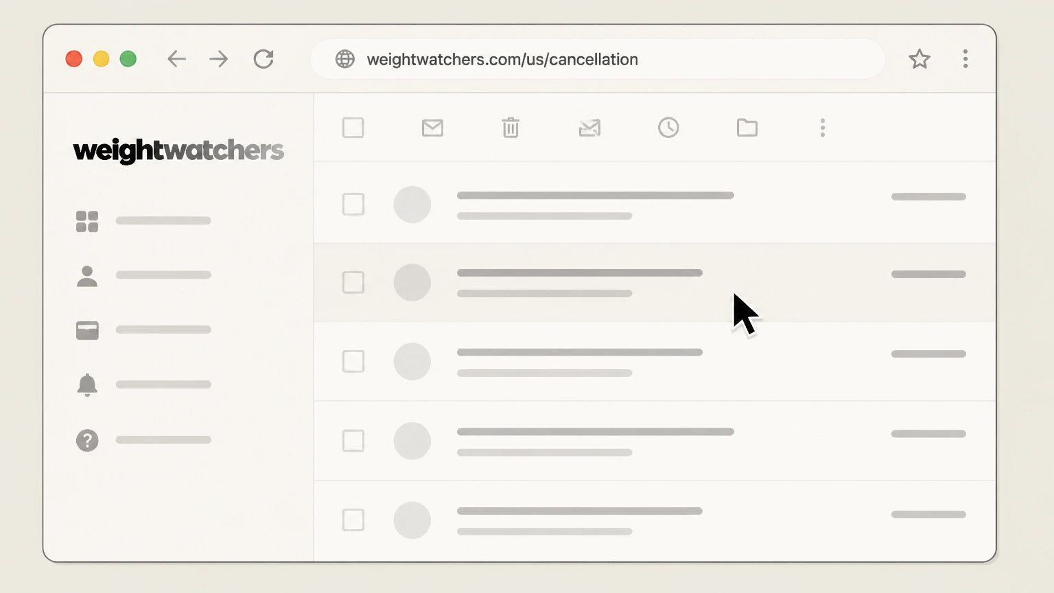 WeightWatchers WeightWatchers website cancellation: Check for your WW cancellation email