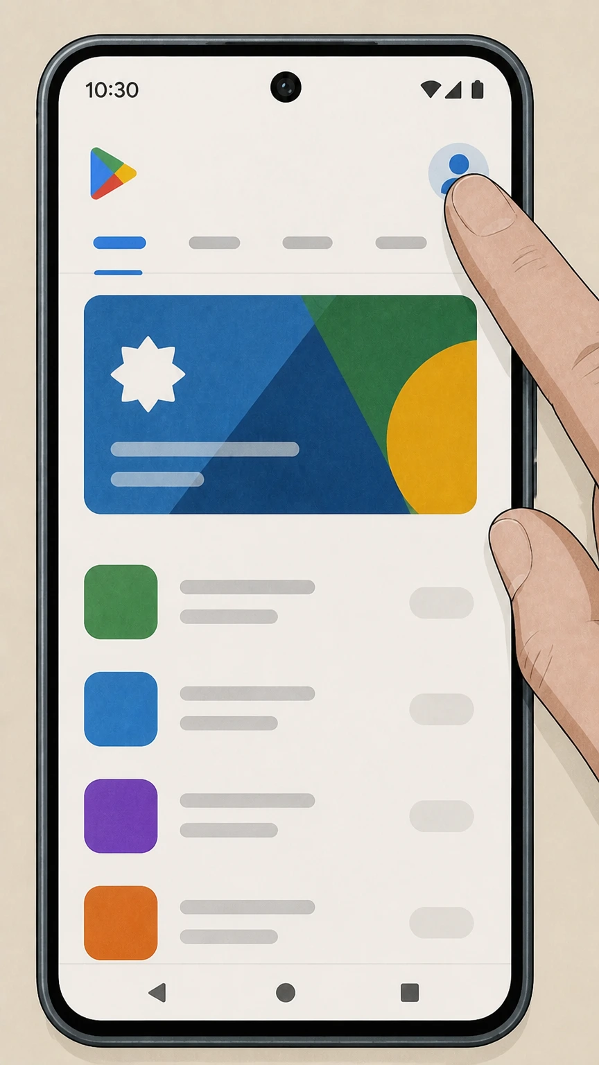 X Premium Google Play (Android billing) cancellation: Tap your profile icon
