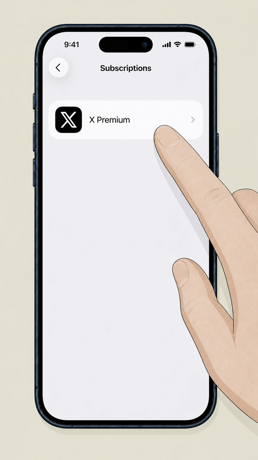 X Premium Apple iOS (billed through Apple) cancellation: Select X Premium