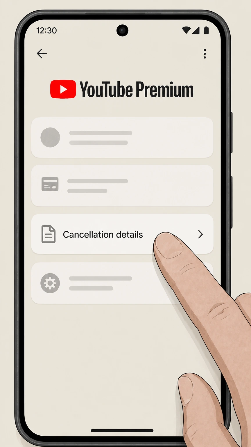 YouTube Premium cancel on android: Save the expiration date