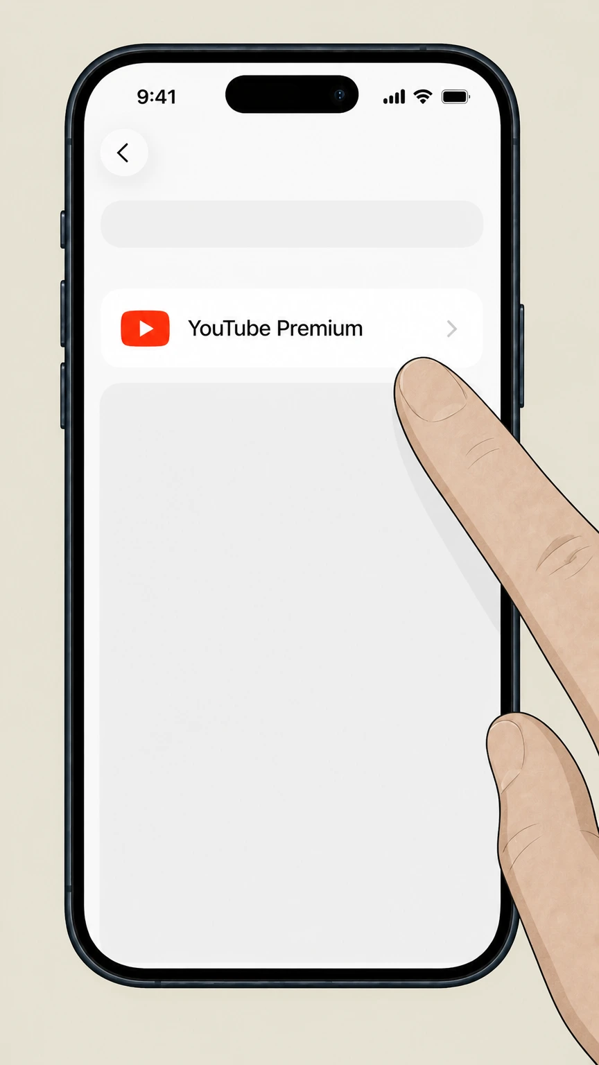 YouTube Premium cancel an apple-billed plan on ios: Choose the provider