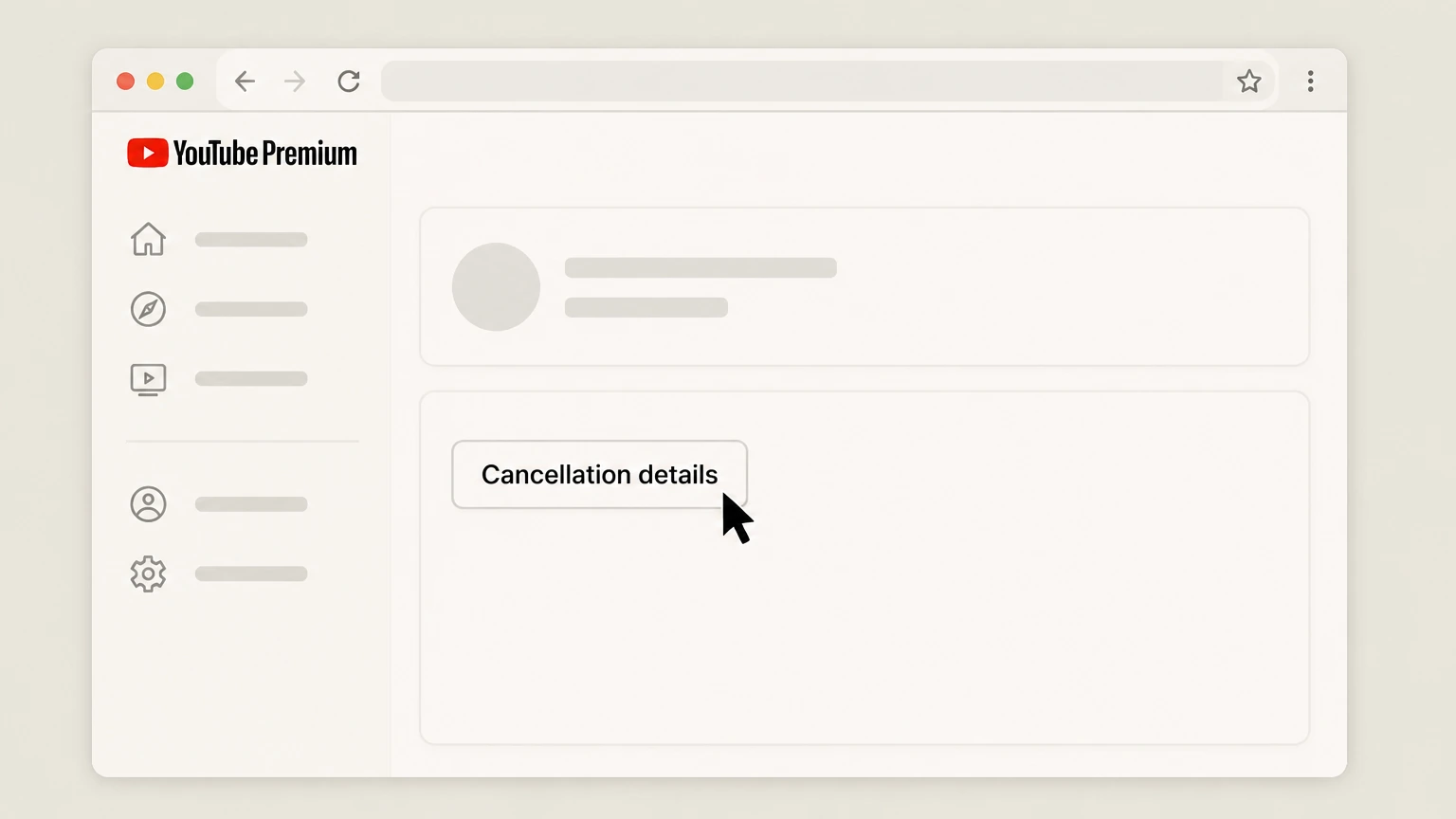 YouTube Premium cancel on the provider website: Confirm the benefit end date