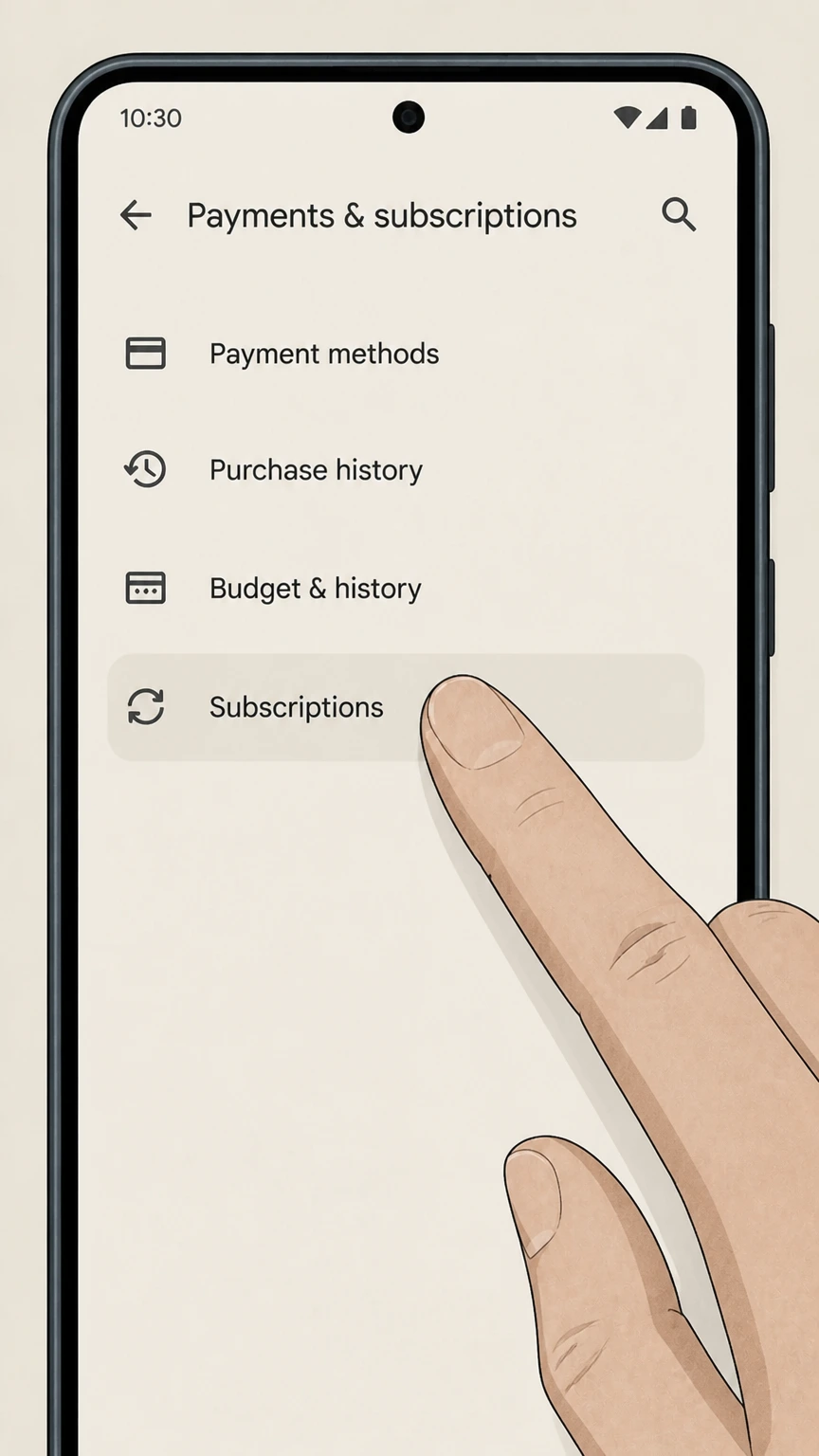 ZEE5 google-play cancellation: Open Subscriptions