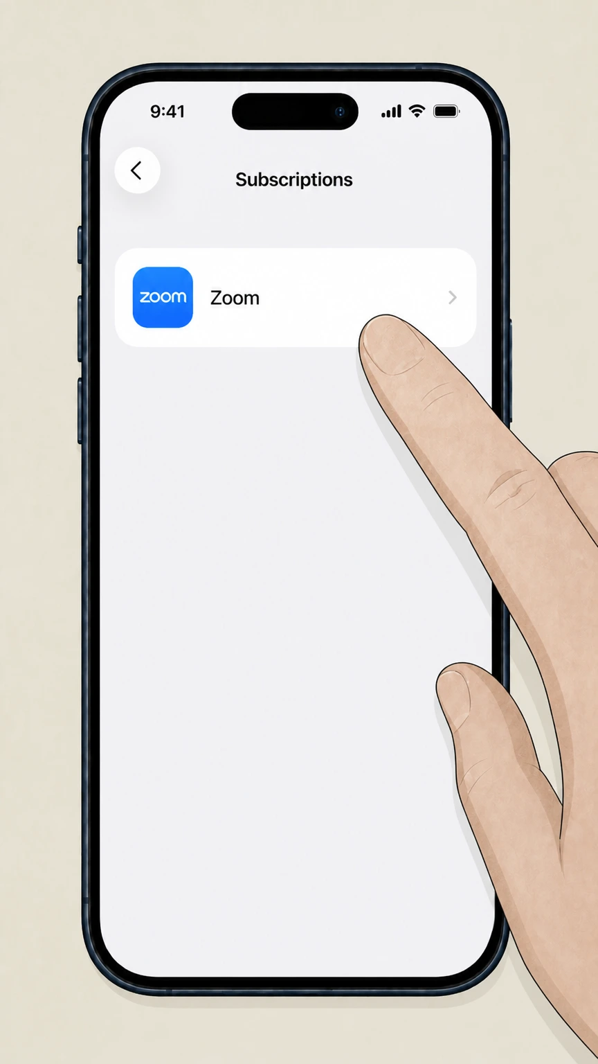 Zoom cancel an app store subscription: Choose the provider